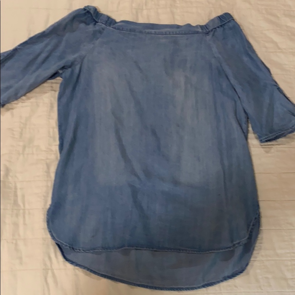 Off the shoulder denim top